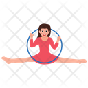 Gymnastic Ring Yoga Pose Flexible Figure Icon