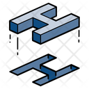 Alphabet Isometric Symbol Icon