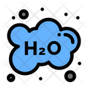 H 2 O Cloud Chemical Formula Icon