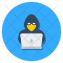 Hacker Activity Hacktivist Cybercriminal Icon
