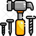 Hammer And Screw Hammering Hammer Tool Icon