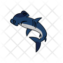 Hammerhead Sharks Fish Ocean Icon
