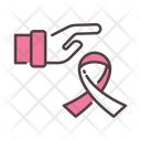 Hand And Ribbon Care Breast Icon