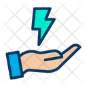 Energy Hand Lightning Icon