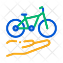 Hand Holding Bike Icon