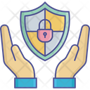 Hand Holding Shield Lock Icon