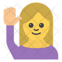 Hand Raise Female Icon