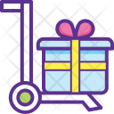 Moving Trolley Box Icon