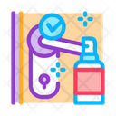 Keyhole Disinfection Hygiene Icon