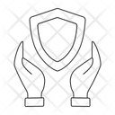 Hands Cover Shield Icon