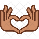 Hands Heart Gesture Icon