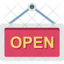 Hanging Open Sign Now Open Open Tag Icon