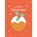 Christmas Postcard Inscription Icon