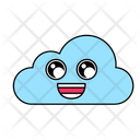 Happy Cloud Smiley Expression Cloud Emoji Icon