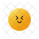 Happy Expression With Closed Eyes Emoji Emotion Icon