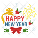 Happy New Year New Year Logo New Year Badge Icon