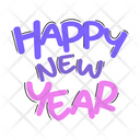 Letters Happy New Year New Year Icon