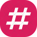 Hash Button Square Icon
