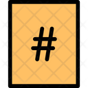 Hashtag Sign Icon