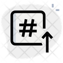 Hashtag Up Icon