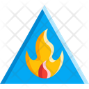 Hazard Sign Fire Flame Icon