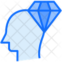 Head Brain Diamond Icon