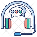 Headphone with Microphone Icon