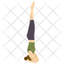Headstand yoga pose  Icon