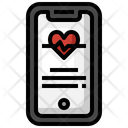 Health Check Heart Rate Smartphone Icon