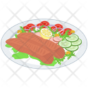 Sea Food Healthy Food Hotdog Platter Icon