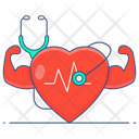 Strong Heart Healthy Heart Heart Fitness Icon