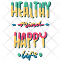 Healthy Mind Happy Life Icon