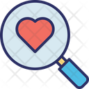 Heart Magnifier Love Icon