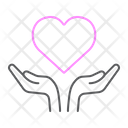 Heart Open Hand Icon