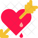 Heart Arrow Blood Icon