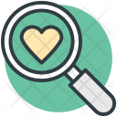Heart Magnifier Dating Icon