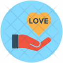 Heart Care Hand Icon