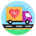 Healthcare Delivery Heart Truck Delivery Truck Icon