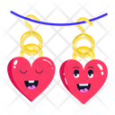 하트 귀걸이 아이콘