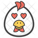Heart Eyes Egg Icon