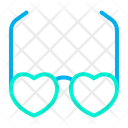 Heart Glasses Icon