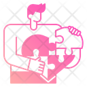 Heart Jigsaw Icon