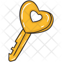 Heart Key Unlock Key Key Icon