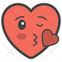 Heart kiss Emoji Icon