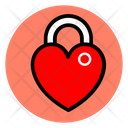 Heart Lock Romance Heart Icon