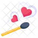 Heart Matchstick Icon