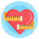 Heart Fitness Heart Measure Heart Inches Tape Icon