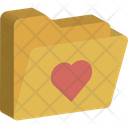 Heart On Folder Data Folder Heart Icon