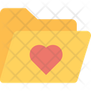 Heart On Folder  Icon