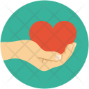 Heart on hand Icon